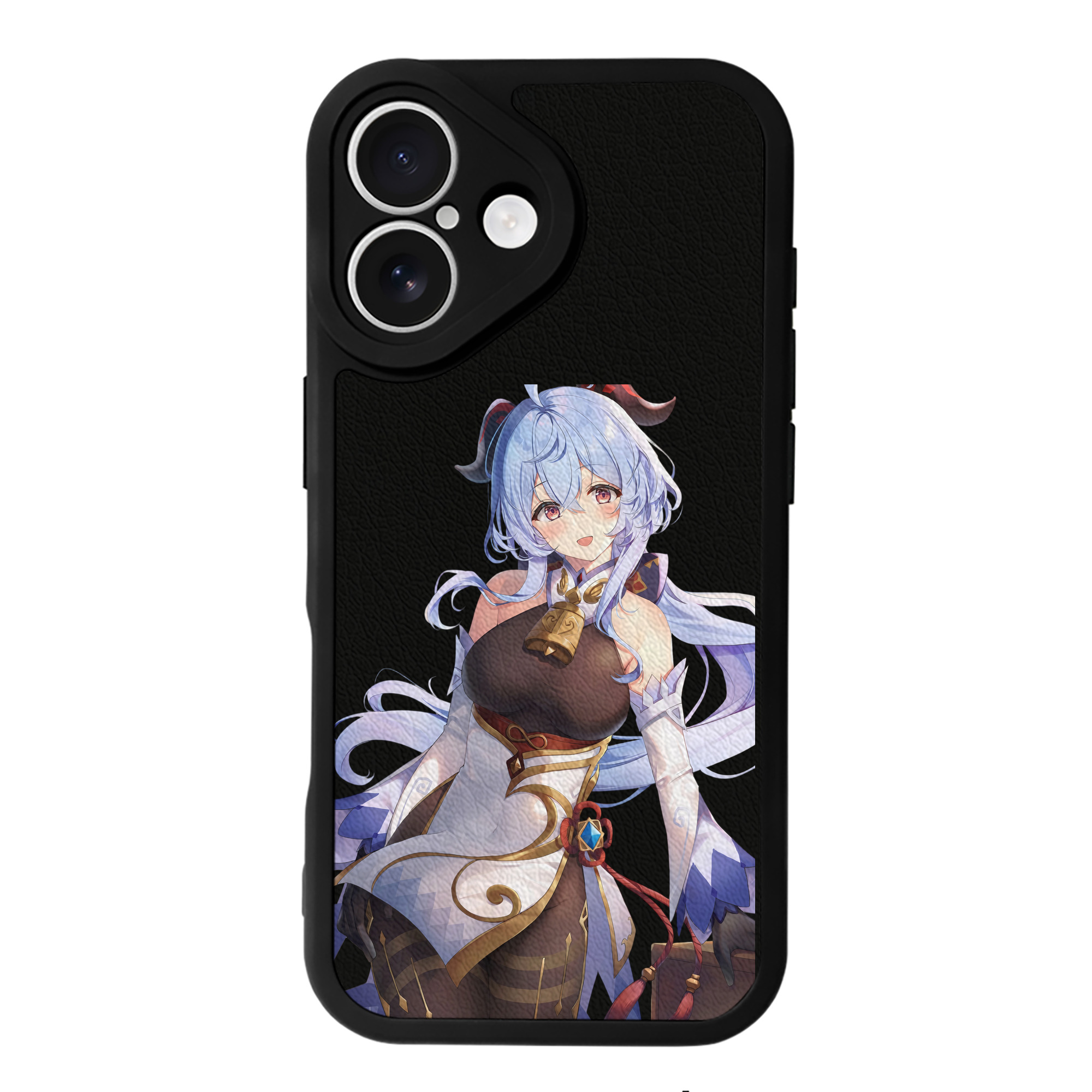 げんし神 甘雨 かんう genshin Ganyu 【iPhone 16シリーズ対応】シリコンスマホケース（レザー調） 材質：シリコン